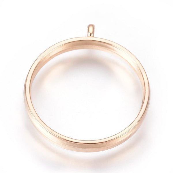 Circle Open Back Bezel Pendant (25mm) - Microfleur