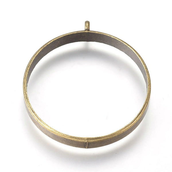 Circle Open Back Bezel Pendant 34mm - Microfleur