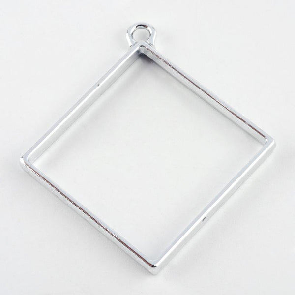 Rhombus Open Back Bezel Pendant - Microfleur