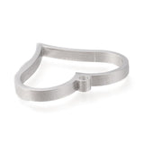 Stainless Steel Heart Open Back Bezel Pendant - Microfleur