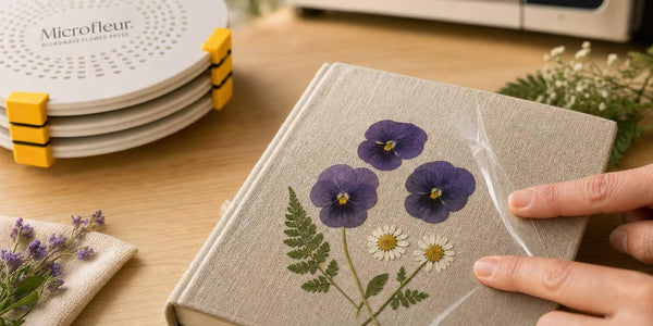Microwave Flower Press for Journal Covers