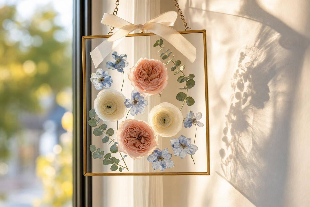 Wedding Bouquet Suncatchers With Pressed Flowers