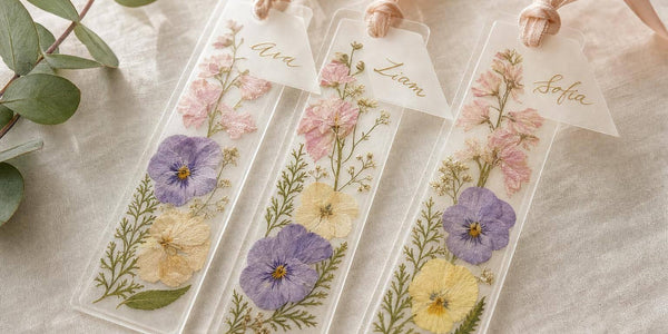 Pressed Flower Bookmark Gifts for Wedding Favors