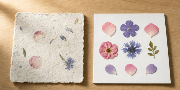 Pressed Flower Paper: Glue or Pulp?