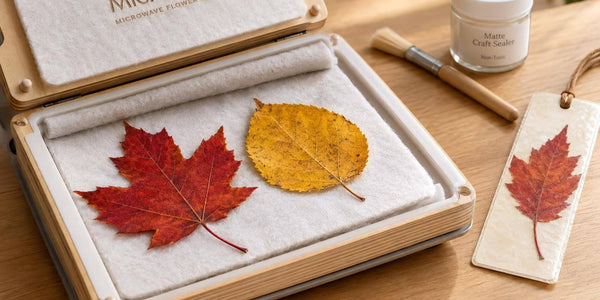 Microwave Pressing Preserves Fall Leaf Color