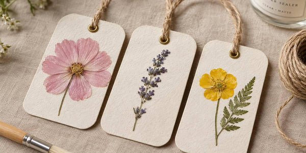 How to Make Pressed Flower Gift Tags