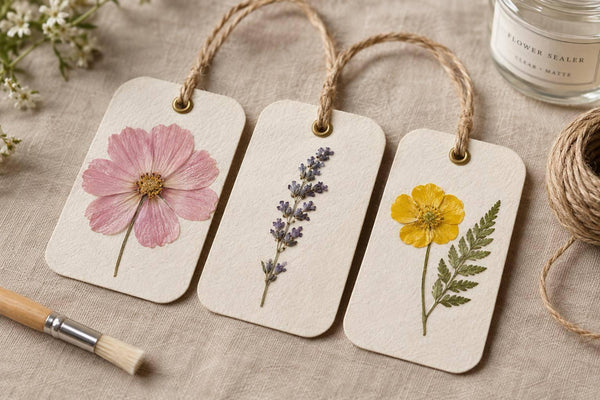 How to Make Pressed Flower Gift Tags