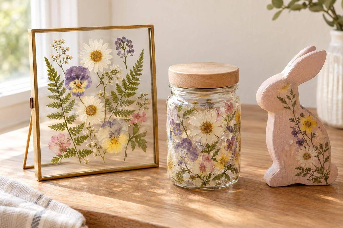 3 Pressed Flower Crafts for DIY Home Decor