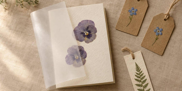 Pressed Flower Paper for Cards and Tags
