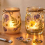 DIY Pressed Flower Lanterns Reuse Oui Jars