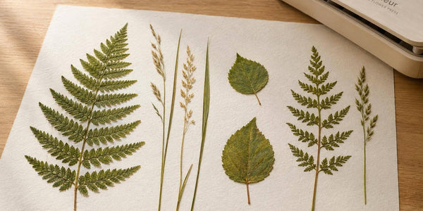 Wild ferns, grasses, leaves: pressing notes