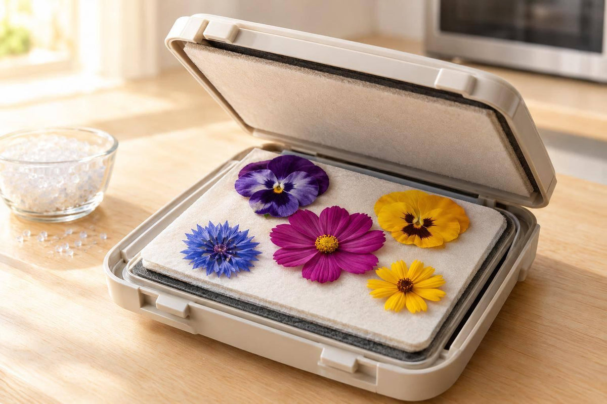 Microwave Flower Press Keeps Colors Bright
