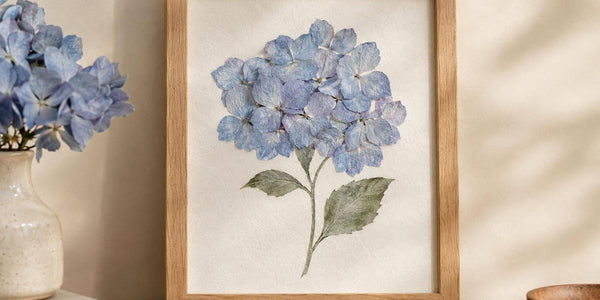 DIY Pressed Flower Art: Hydrangea Wall Decor