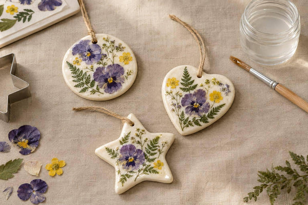 DIY Pressed Flower Ornaments Preserve Your Garden