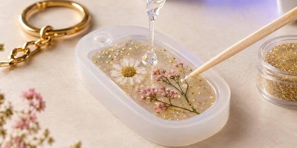 UV Resin Tutorial: Pressed Flower Keychains