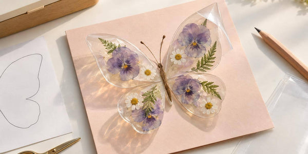 DIY 3D Pressed Flower Butterfly Card