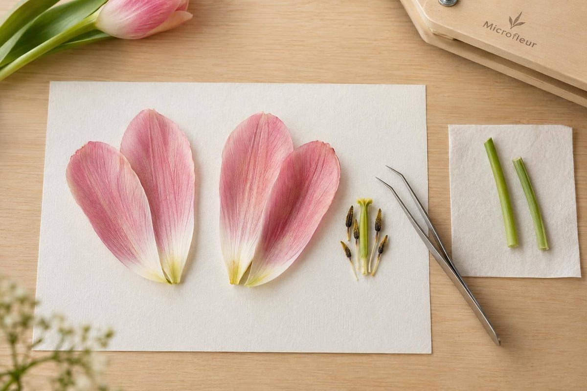Pressing Tulips: 2 Profiles From 1 Flower