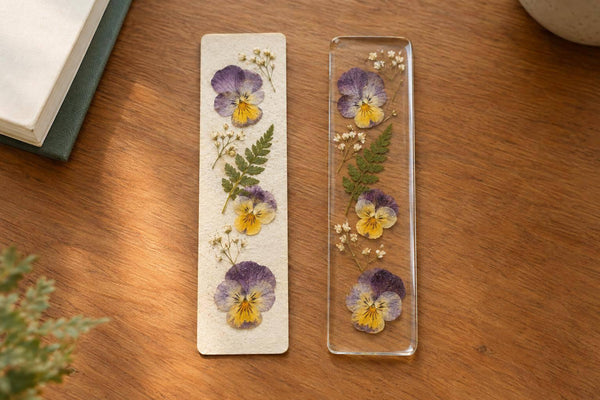 Pressed Flower Bookmarks: Paper vs. Resin