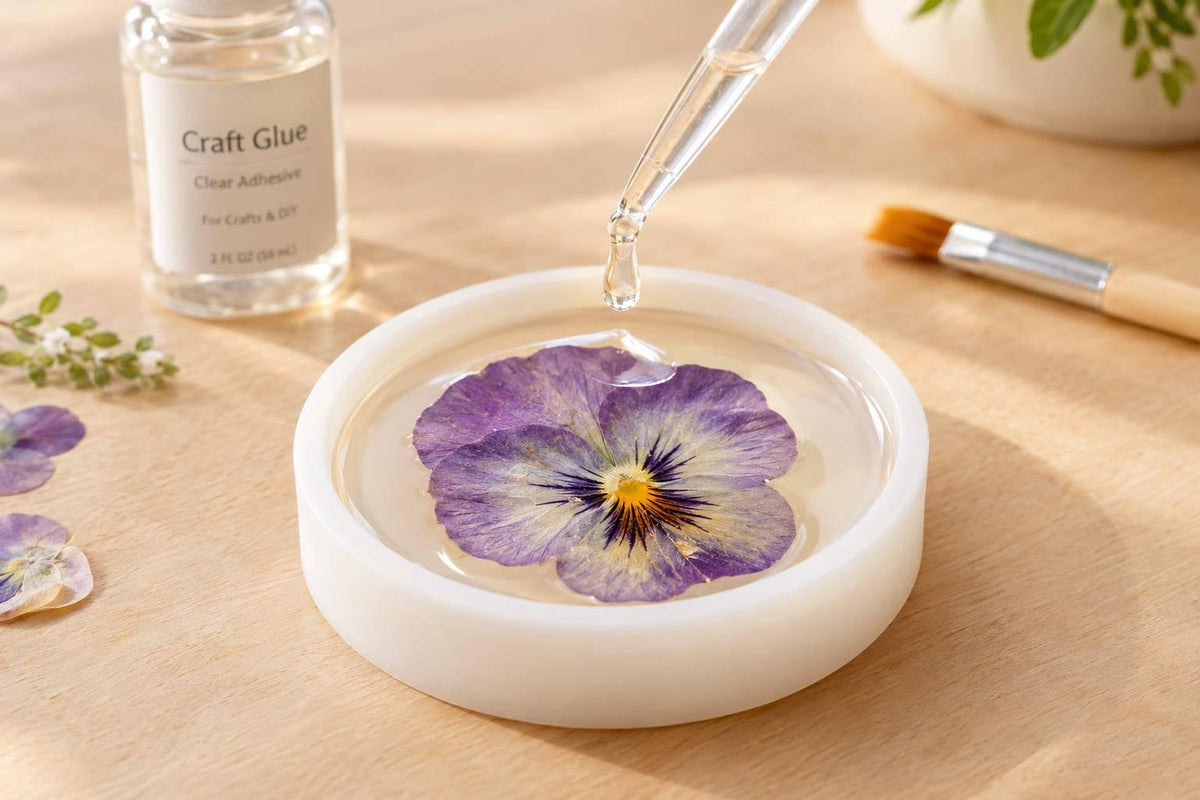 Pressed Flower Resin Art: Glue and Sealant Choices
