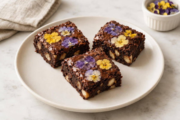 Pressed Flower Brownies: Easy Edible Flower Recipe