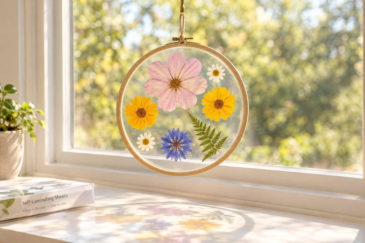 DIY Pressed Flower Suncatchers: No Laminator