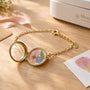 Microwave-Pressed Flower Bracelet Gifts Without Resin