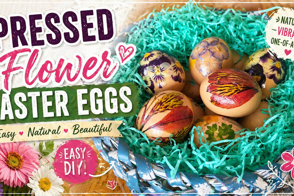 DIY Pressed Flower Easter Eggs - Microfleur