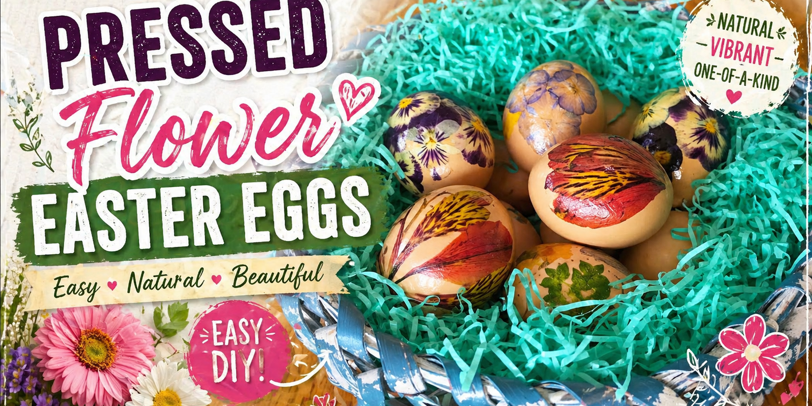 DIY Pressed Flower Easter Eggs - Microfleur