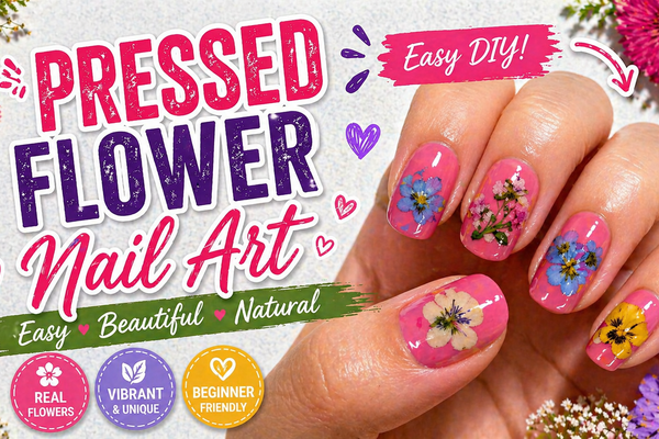 DIY Pressed Flower Nails | Real Flower Nail Art Tutorial - Microfleur