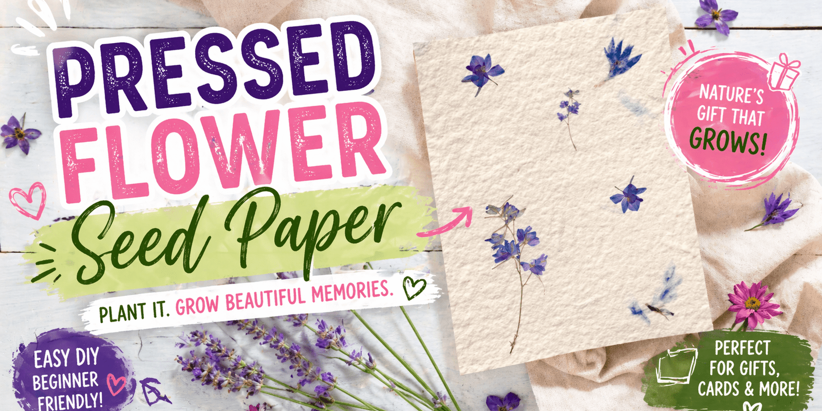 DIY Pressed Flower Seed Paper - Microfleur