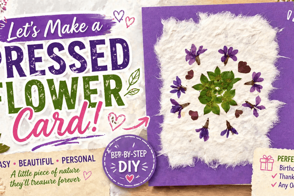DIY Simple Pressed Flower Card - Microfleur