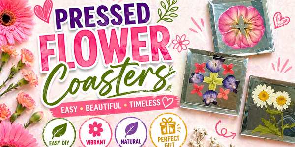 Pressed Flower Coasters | Easy DIY Glass Tile Craft - Microfleur