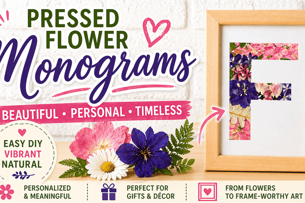 Pressed Flower Monogram DIY: Beautiful Floral Letter Art - Microfleur