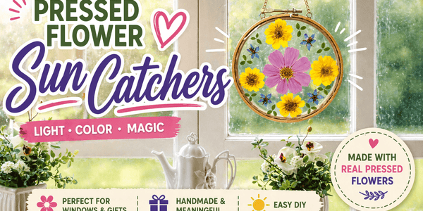 Pressed Flower Sun Catchers DIY | Brighten Your Space with Real Blooms - Microfleur