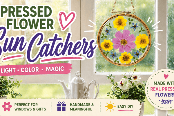 Pressed Flower Sun Catchers DIY | Brighten Your Space with Real Blooms - Microfleur