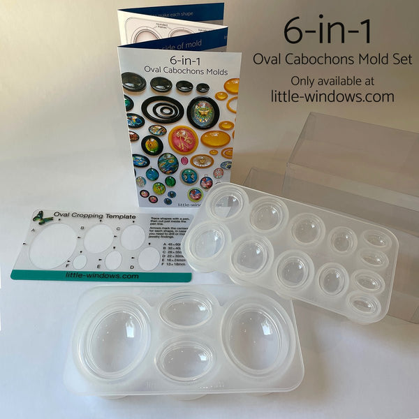 6 - in - 1 Oval Cabochons Mold Set - Microfleur