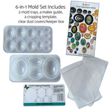 6 - in - 1 Oval Cabochons Mold Set - Microfleur