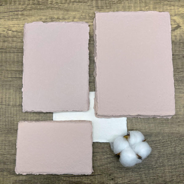Blush Pink Handmade Cotton Paper (Set of 10) - Microfleur