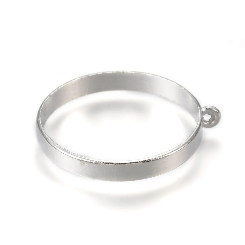 Circle Open Back Bezel Pendant 34mm - Microfleur