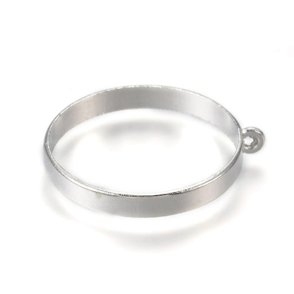 Circle Open Back Bezel Pendant 34mm - Microfleur