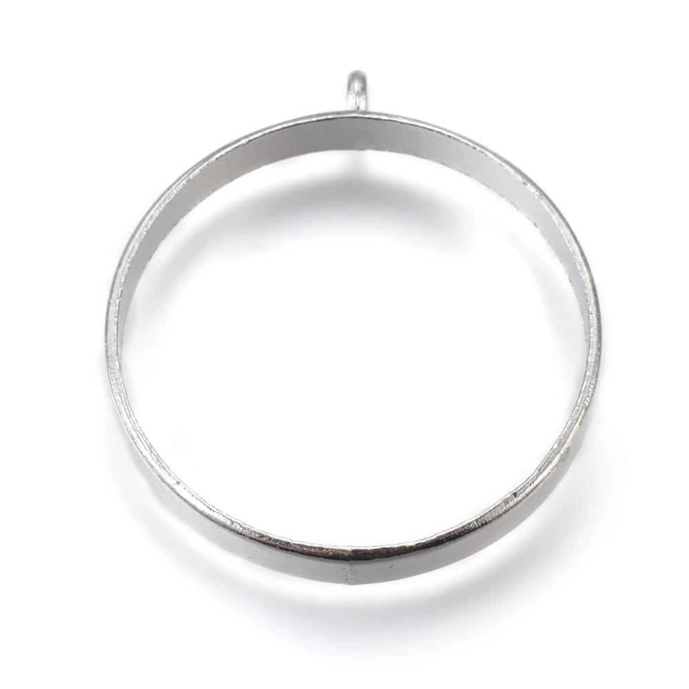 Circle Open Back Bezel Pendant 34mm - Microfleur