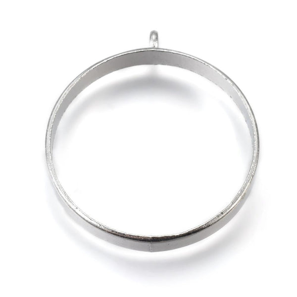 Circle Open Back Bezel Pendant 34mm - Microfleur