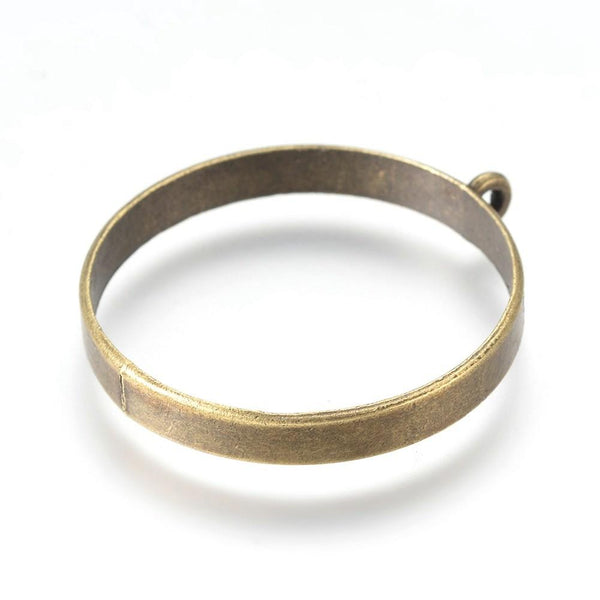 Circle Open Back Bezel Pendant 34mm - Microfleur