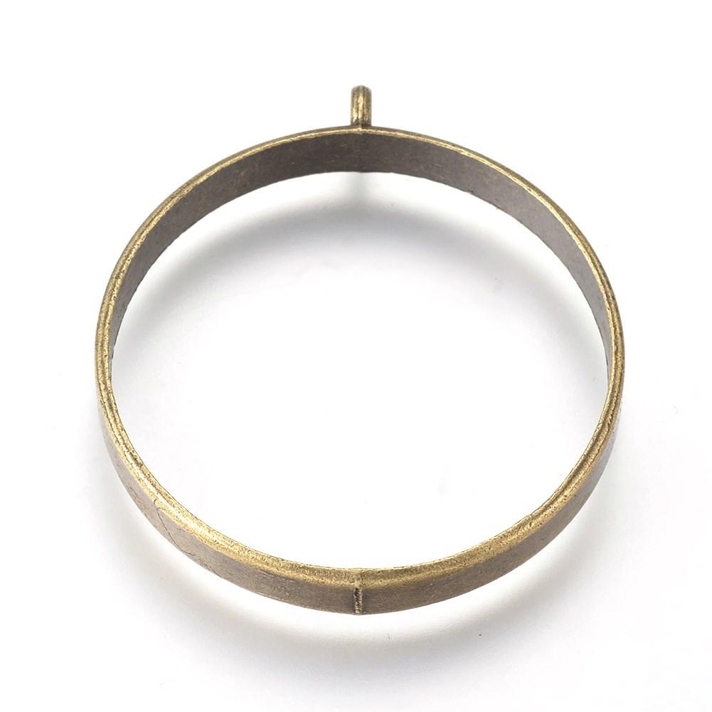 Circle Open Back Bezel Pendant 34mm - Microfleur