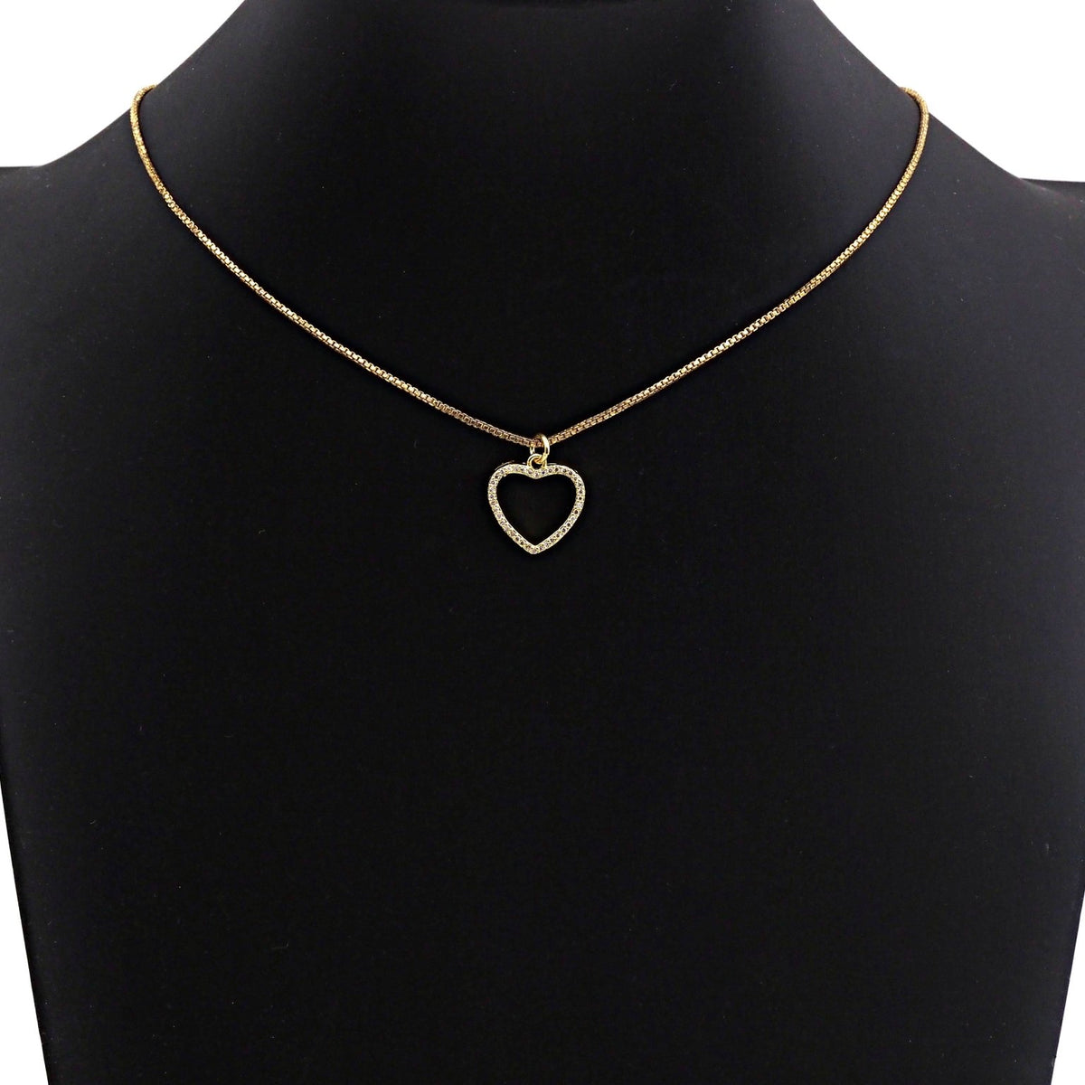 Clear CZ Micro Pave Open Heart Shape Pendant/Charm, Heart Cubic Zirconia Pendant, Silver/Gold/Rose Gold Tone,15x21mm,SkuFH19 - Microfleur