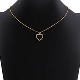 Clear CZ Micro Pave Open Heart Shape Pendant/Charm, Heart Cubic Zirconia Pendant, Silver/Gold/Rose Gold Tone,15x21mm,SkuFH19 - Microfleur
