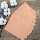 Coral Peach Handmade Cotton Paper (Set of 10) - Microfleur