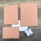 Coral Peach Handmade Cotton Paper (Set of 10) - Microfleur