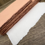 Coral Peach Handmade Cotton Paper (Set of 10) - Microfleur