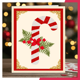 Craft Workshop - Pressed Flower Candy Cane Card - Microfleur